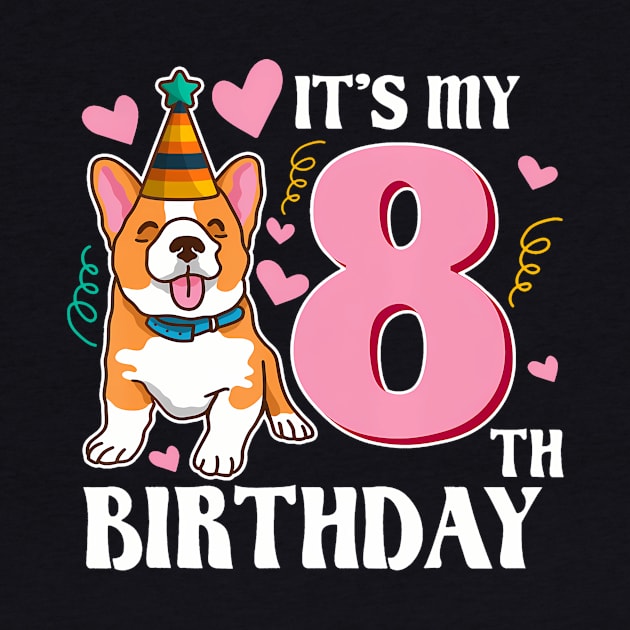 Its My 8th Birthday Dog Theme Bday Party Celebration by vulanstore